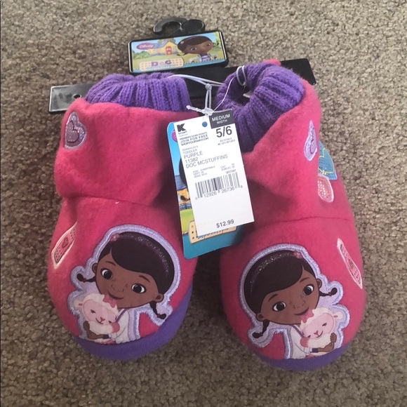 Girls Purple//Pink Doc Mcstuffins House Slippers Doc Daisy